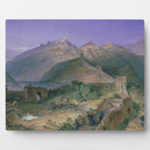 Plaque Photo La Grande Muraille de Chine, 1886 (w/c)