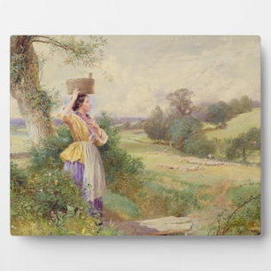 Plaque Photo La laitière, 1860