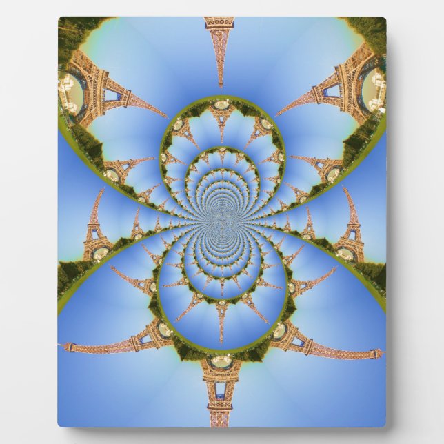 Plaque Photo La magie de Paris : Design de tour Eiffel géométri (Devant)