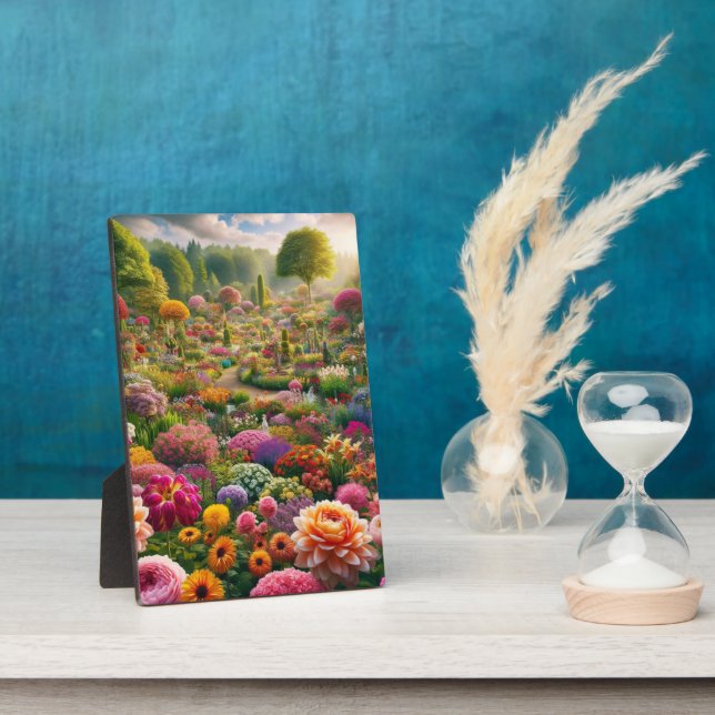 Plaque Photo La magie des fleurs - un paradis des couleurs (Côté)