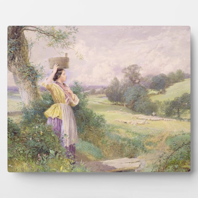 Plaque Photo La Milkmaid, 1860 (avec papier) (Devant)