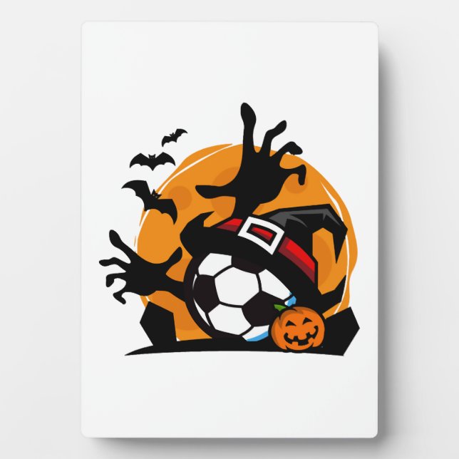 Plaque Photo La nuit d'Halloween de soccer  (Devant)