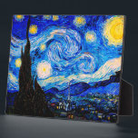 Plaque Photo La nuit étoilée par Vincent Van Gogh<br><div class="desc">Vincent Van Gogh La Nuit Étoile. Il s'agit d'un ancien chef-d'oeuvre du peintre-maître néerlandais Vincent Van Gogh.Cette peinture de paysage d'art raffiné a une belle,  vibrante,  couleur saturée. Vincent Van Gogh était un peintre impressionniste de poste hollandais. Cette image est du domaine public</div>