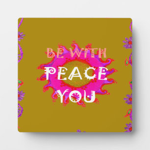Plaque Photo La Paix Inspirante Soyez Avec Vous Design Vector A