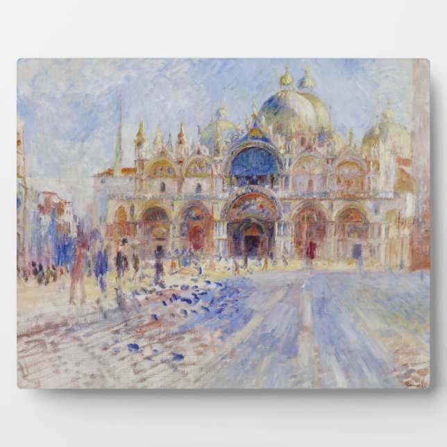 Plaque Photo La Piazza San Marco, Venise, 1881 (huile sur toile (Devant)