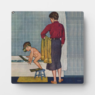 Plaque Photo La plongée dans le bain à remous