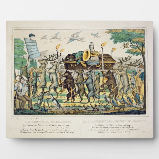 Plaque Photo La procession du chasseur, vers 1850 (lumière colo (Devant)