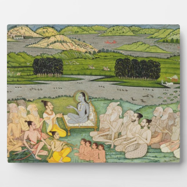 Plaque Photo La sage Shuku Deva s'adresse au roi Parikshit & un (Devant)