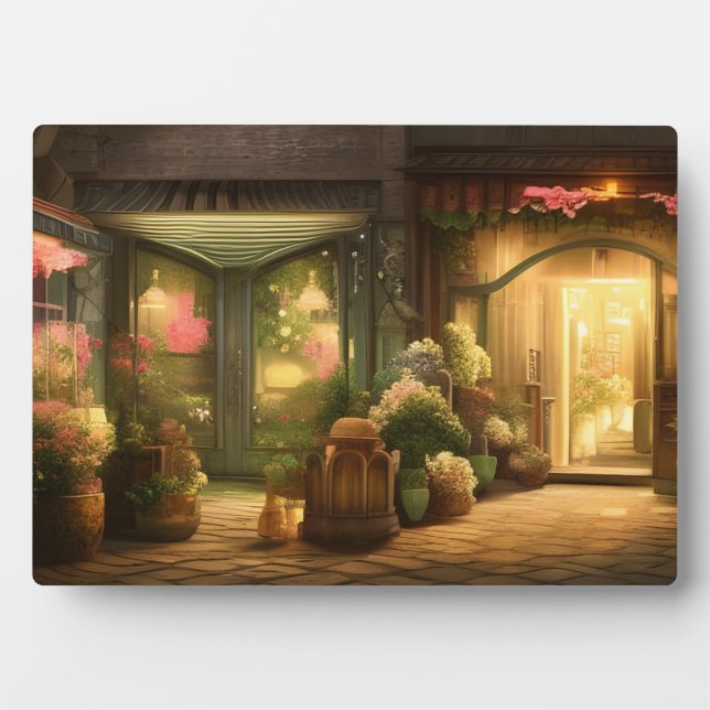 Plaque Photo La tablette Art numérique Flower Shop (Devant)