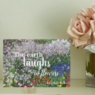 Plaque Photo La Terre rit en fleurs Citation florale