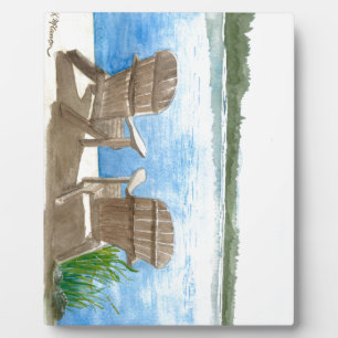 Plaque Photo La vie est meilleure au lac