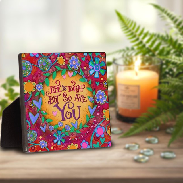 Plaque Photo La vie florale inspirante est une citation diffici (Créateur téléchargé)