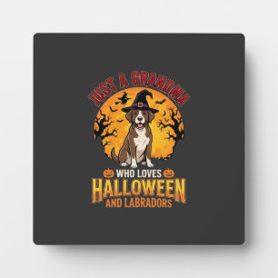 Plaque Photo Labrador Halloween Grand-mère Conception de chien_