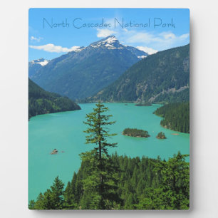 Plaque Photo Lac Turquoise de Snowy Mountain à Washington