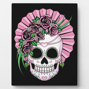 Plaque Photo Lady Sugar Skull