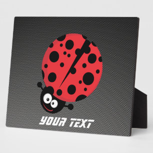 Plaque Photo Ladybug ; Faux Fibre de carbone