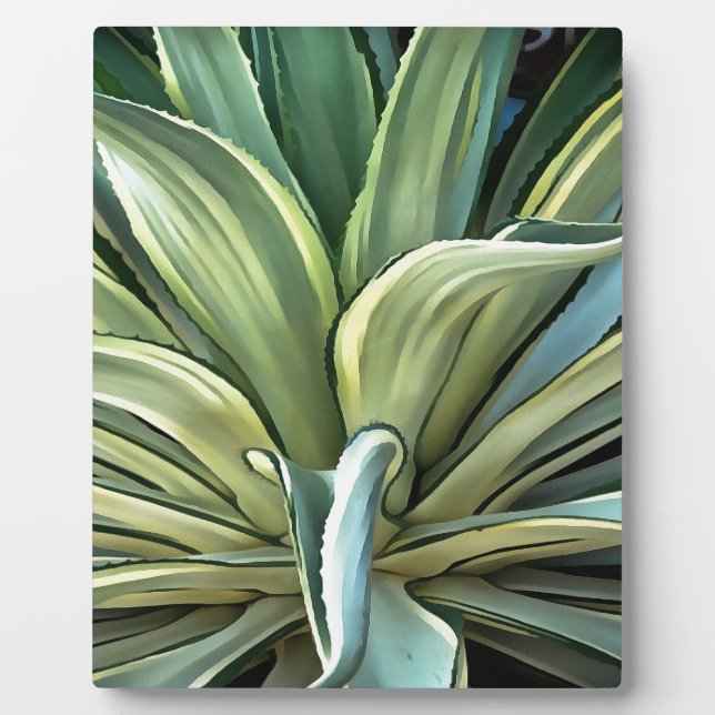 Plaque Photo L'Agave Tropical Realism Art (Devant)
