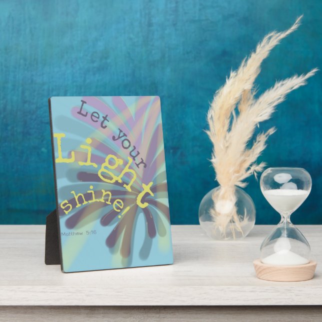 Plaque Photo Laisser Briller Votre Lumière (Côté)