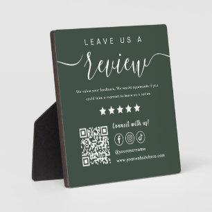 Plaque Photo Laissons-nous un commentaire médias sociaux Qr Cod
