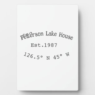 Plaque Photo Lake house et. Date année coordonnées personnalisé