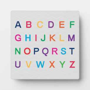Plaque Photo L'alphabet d'ABC apprenant des lettres ABC colorée