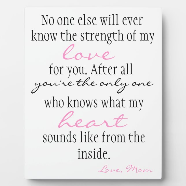 Plaque Photo L'amour de la mère (Devant)