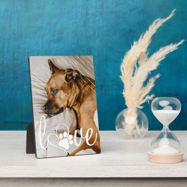 Plaque Photo L'amour de la vie des animaux | Empreinte de patte (Côté)