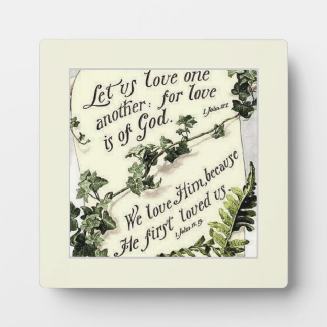 Plaque Photo L'amour est de Dieu (Devant)