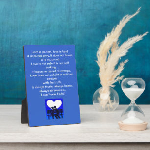 Plaque Photo L'amour est patient