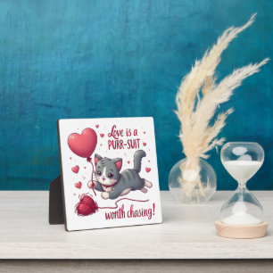 Plaque Photo L'amour est une poursuite qui vaut la peine de cha
