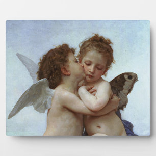 Plaque Photo L'Amour et Psyche de Bouguereau, enfants (Cupid)