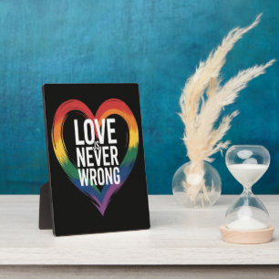 Plaque Photo L'amour n'a jamais tort Mois de la fierté LGBT