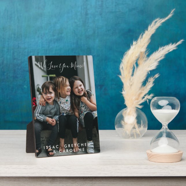 Plaque Photo L'amour personnalisé Vous Mimi Photo manuscrite (Côté)