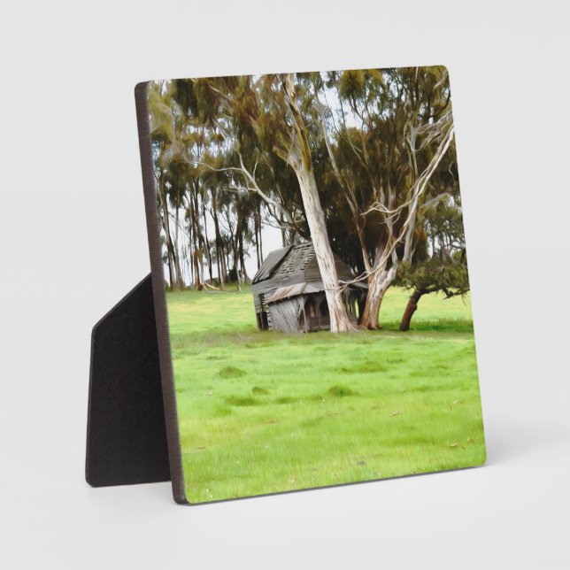 Plaque Photo L'Ancienne Cabane En Bois (Recto)