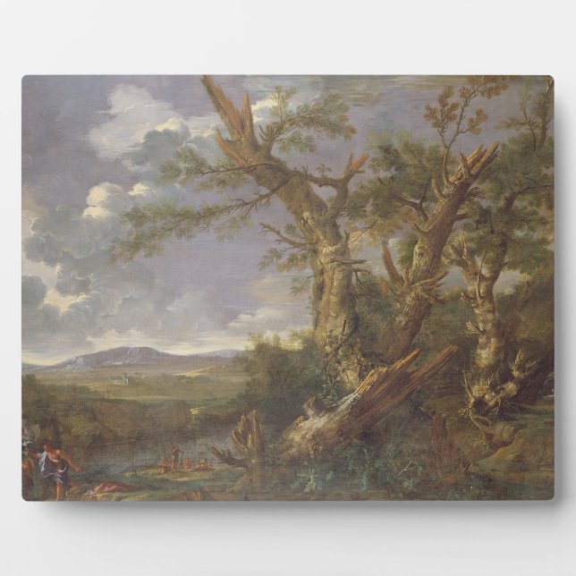 Plaque Photo Landscape with the Baptism in the Jordan (Devant)