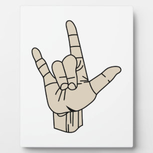 Plaque Photo Langue des signes