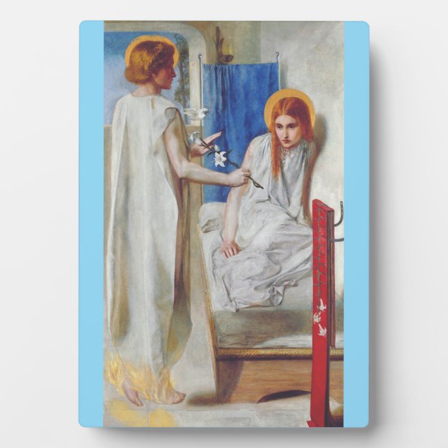 Plaque Photo L'Annonciation par Dante Gabriel Rossetti (Devant)