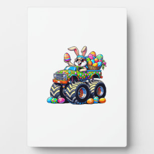 Plaque Photo Lapin de Pâques Monster Truck Œufs Lapin Cool T-