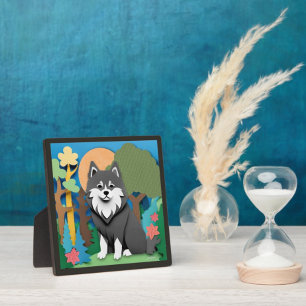 Plaque Photo Lapphund finlandais