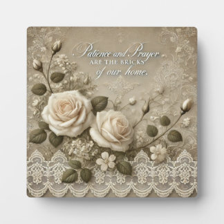 Plaque Photo L'art de l'IA Rose Blanche en dentelle