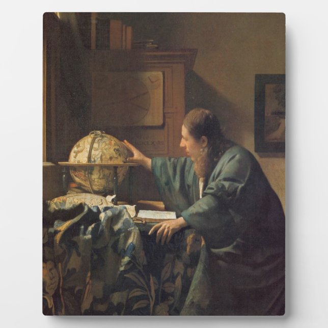 Plaque Photo L'astronome par Johannes Vermeer (Devant)