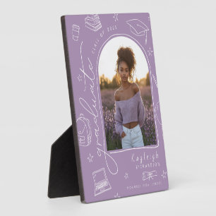Plaque Photo Lavender Retro Photo Graduation Keepsaké