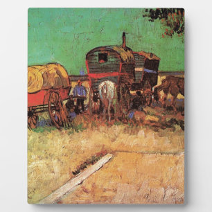 Plaque Photo L'campement des Tziganes avec Caravanes, Van Gogh