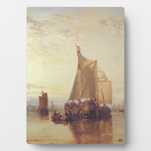 Plaque Photo Le bateau à vapeur de Dort venant de Rotterdam enc