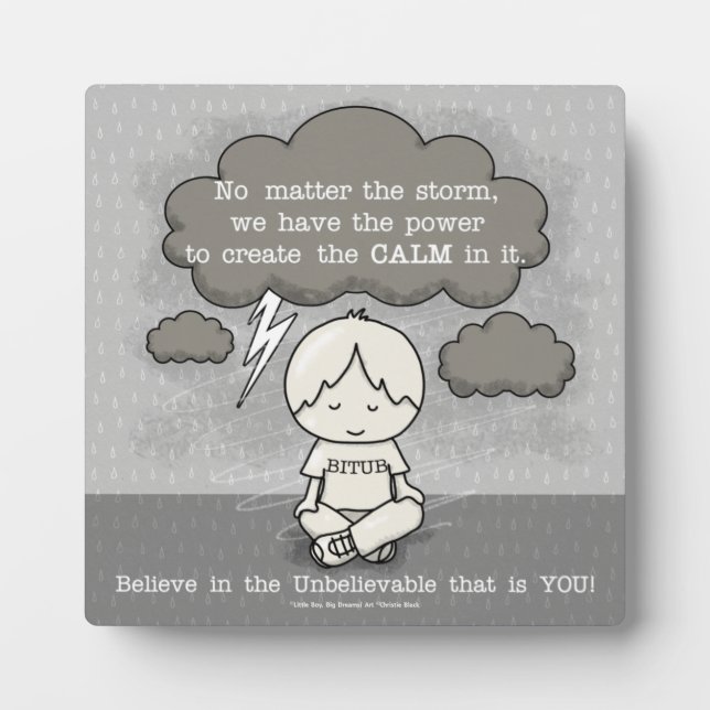 Plaque Photo Le calme dans la tempête (Devant)