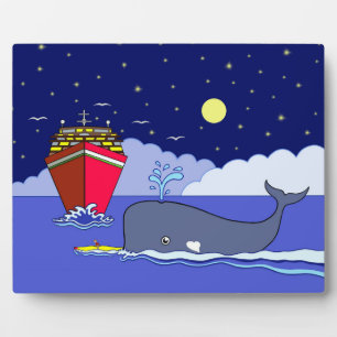 Plaque Photo Le capitaine Kayak sauvé par la baleine