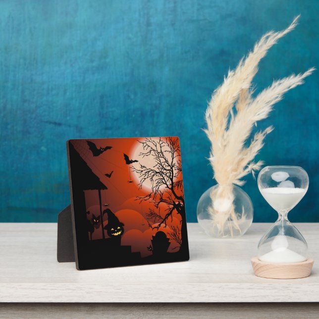 Plaque Photo Le cauchemar de la lune sanglante d'Halloween (Insitu)