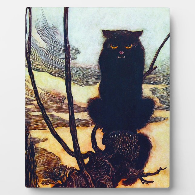 Plaque Photo Le chat noir (Devant)