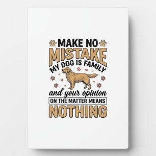 Plaque Photo Le chien est une famille vintage retriever typogra