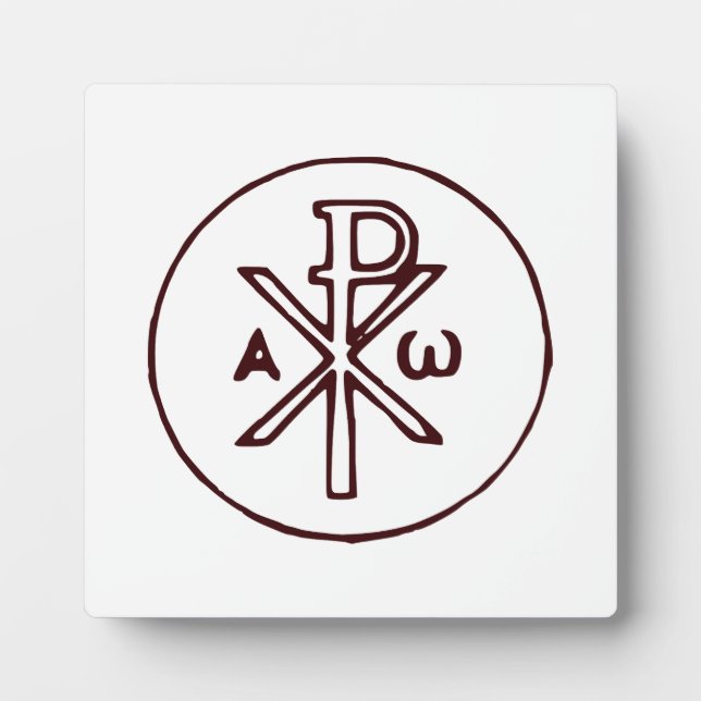 Plaque Photo Le christogramme Chi-Rho symbole  (Devant)